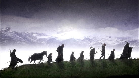 Image: Lord of the rings - the finest warriors of middle earth set out for a difficult mission to destroy the ring and save the middle earth
