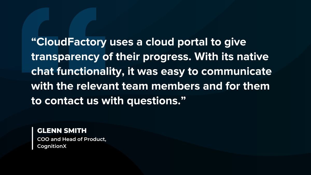 CognitionX testimonial: CloudFactory establishes open communication and feedback loops between CognitionX, a client, and the relevant data labeling teams for successful project delivery