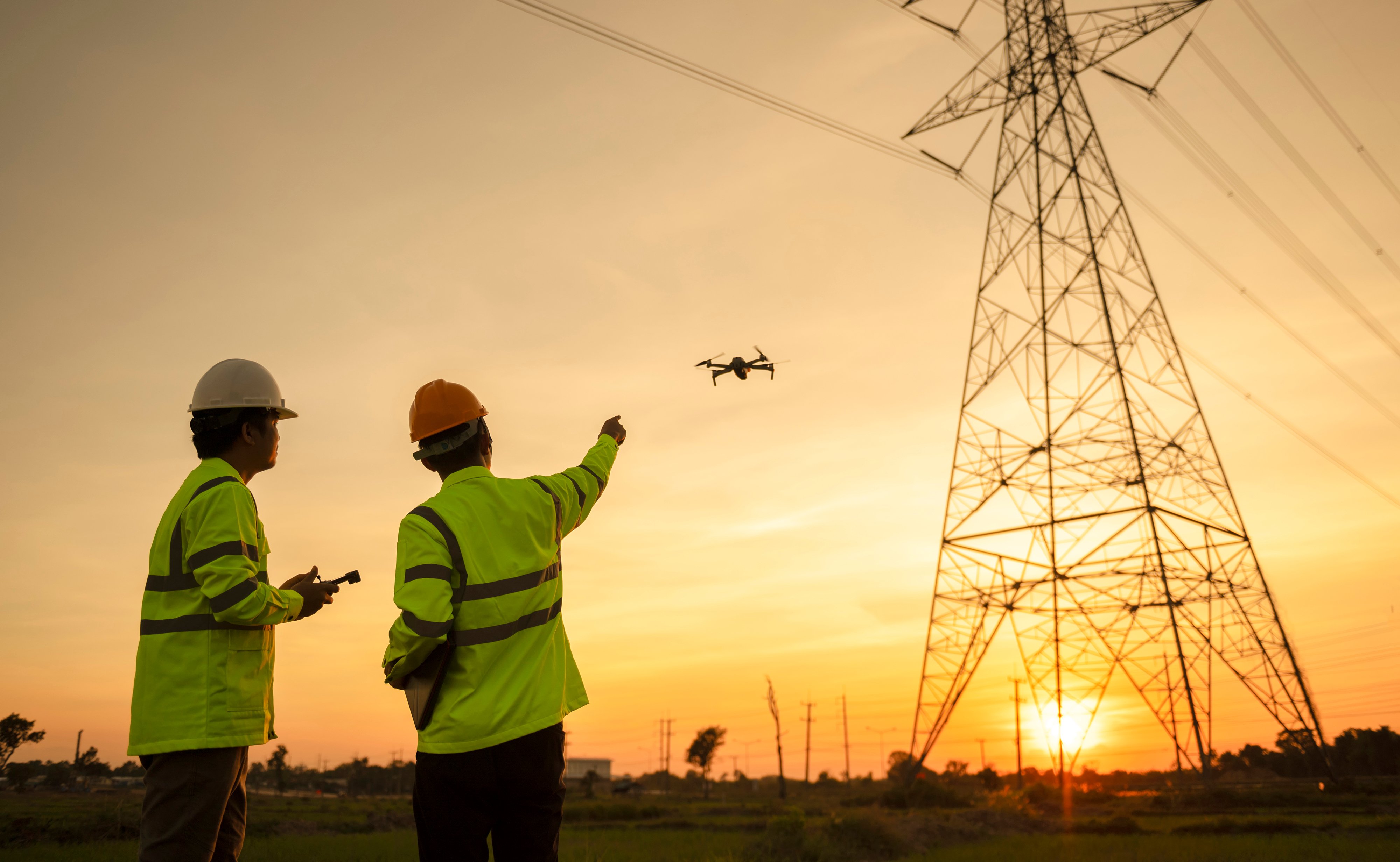 Drone power line inspection