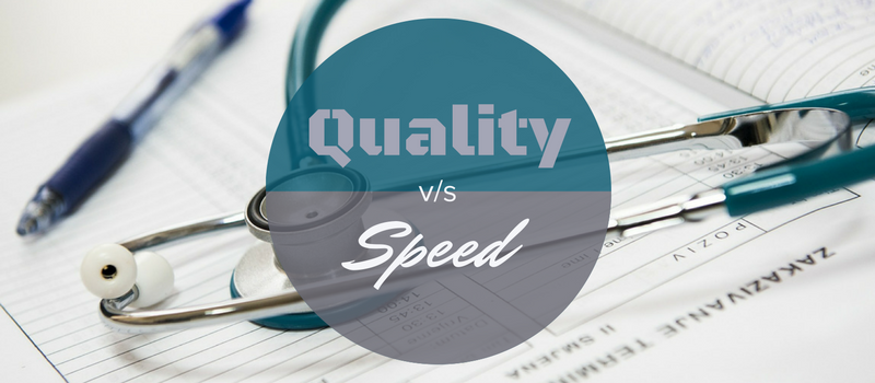 Balancing quality and speed in healthcare information management